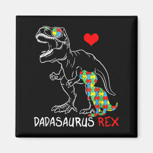 Dadasaurus Rex Autism Awareness Proud Dad Fathers Magnet