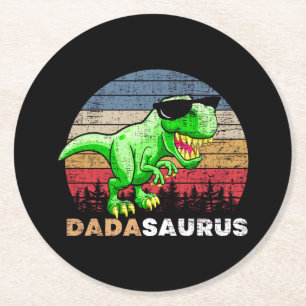 Dadasaurus Round Paper Coaster