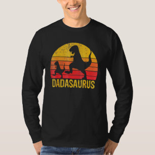 Dadasaurus T Rex And Babysaurus Dinosaur Fathers D T-Shirt