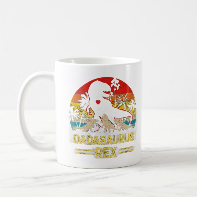 Dadasaurus T Rex Dinosaur Dada Saurus Family for t Coffee Mug (Left)