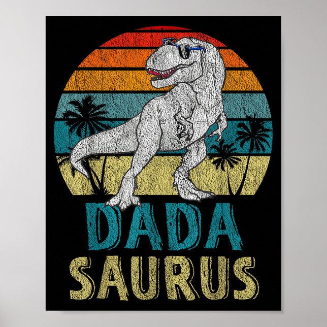 Dadasaurus T Rex Dinosaur Dada Saurus Family Match Poster (Front)