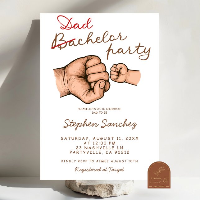 Dadchelor Baby Shower  Invitation (Creator Uploaded)