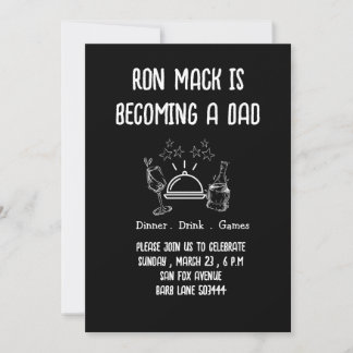 Dadchelor beer and diaper party invitation