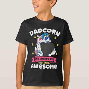 Dadcorn 1 Kid Father's Day Dad Unicorn Daughter Gi T-Shirt