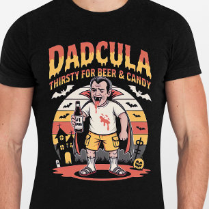 Dadcula – Funny Halloween Vampire Dad T-Shirt