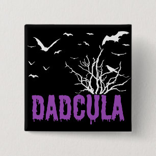 Dadcula Purple Dripping Font Flying Bats 15 Cm Square Badge
