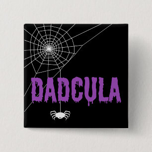 Dadcula Purple Dripping Font Spider Web 15 Cm Square Badge