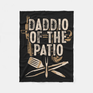 Daddio Of The Patio Dad Bbq Grilling Smoking Meat Fleece Blanket