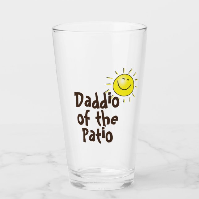 Daddio of the Patio Dad Glass (Front)
