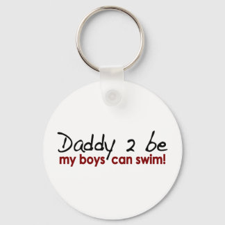 Daddy 2 Be Boys Can Swim Key Ring