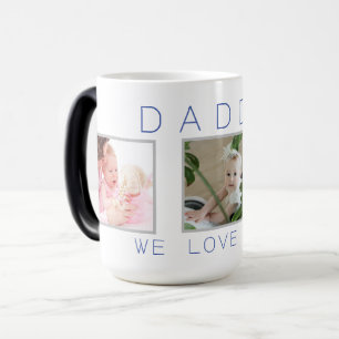 Daddy 3 Photo Father's Day Custom Magic Mug