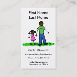 Daddy and Daughter Custom Calling Playdate Cards