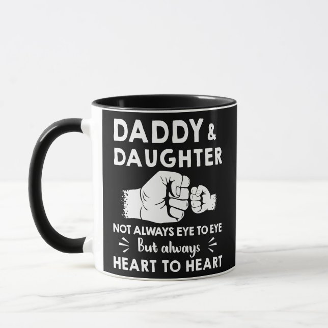 Daddy and Daughter Fathers Day Gift From Daughter Mug (Left)