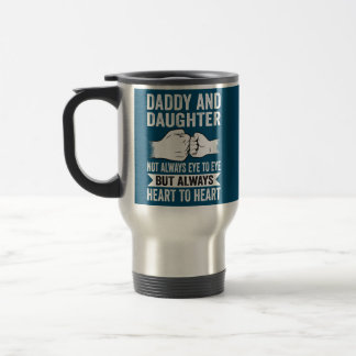 Daddy And Daughter Fist Bump Fist Bomb Fathers Travel Mug