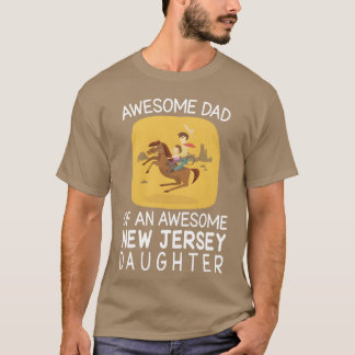 Daddy And Daughter Riding Horse Happy Father Day v T-Shirt