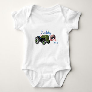 Daddy and Me Girl Tractors Baby Bodysuit