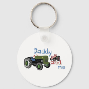 Daddy and Me Girl Tractors Key Ring