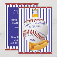 Daddy Baby Shower Beer Baseball and Babies
