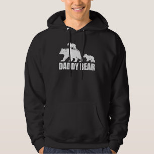 Daddy Bear 2 Cubs Daddy Bear Twin Dad 2 Kids Hoodie