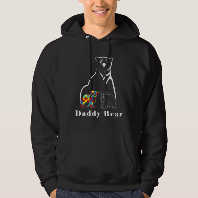 Daddy Bear Autism Awareness Day Hoodie (Front)
