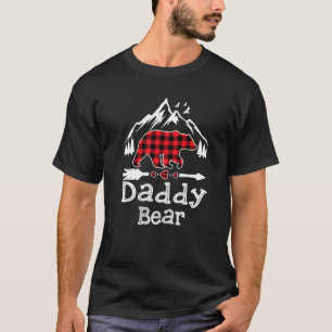 Daddy Bear Buffalo Plaid Family Father's Day 1 T-Shirt
