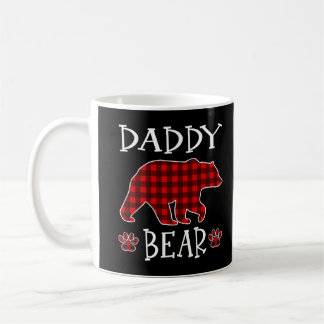 Daddy Bear Christmas Pajama Red Plaid Buffalo Fami Coffee Mug