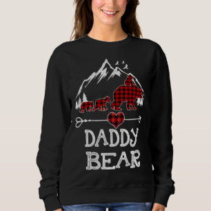 Daddy Bear Christmas Pajama Red Plaid Buffalo Fami Sweatshirt