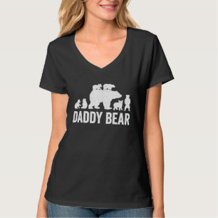Daddy Bear Fathers Day Funny Six Cub Kids Dad T-Shirt