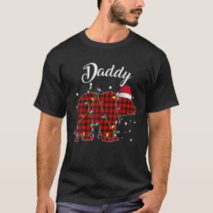 Daddy Bear, Men Red Plaid Christmas Family Dad Gif T-Shirt