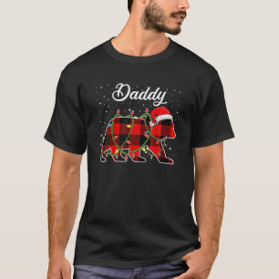 Daddy Bear Red Buffalo Plaid Bonus Mum Bear Pajama T-Shirt