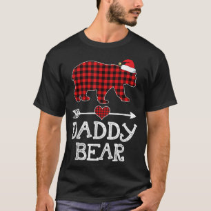 Daddy Bear , Red Buffalo Plaid Daddy Bear Pajama  T-Shirt