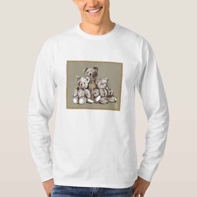 Daddy Bear Teddy Bears Men's Sweatshirt T-Shirt (Front)