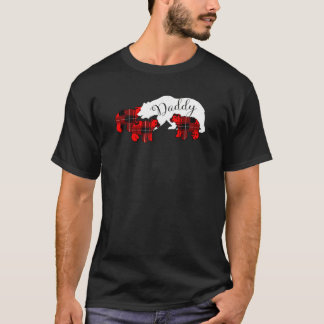 Daddy Bear Three 3 Cub Shirt Red Plaid Dad Father 