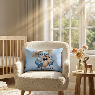 Daddy Bird Accent Pillow Sweet Family Art