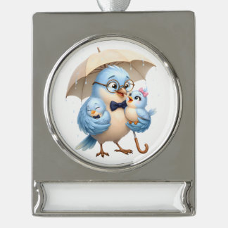 Daddy Bird Banner Ornament Dad Keepsake