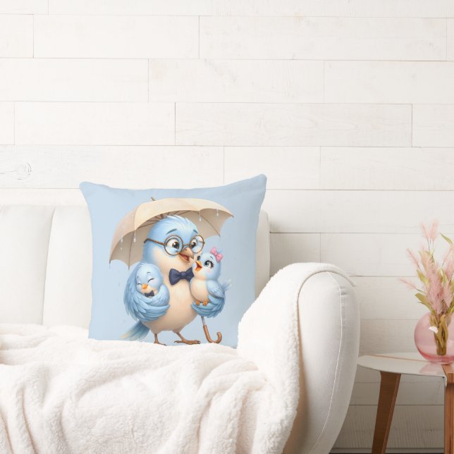 Daddy Bird Decorative Throw Pillow Gift (Couch)