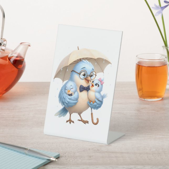 Daddy Bird Desk Sign Family Decor (In SItu)