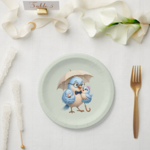 Daddy Bird Family Paper Plate