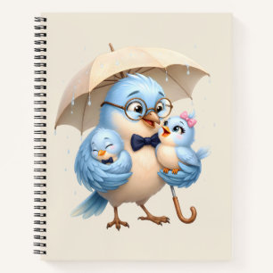 Daddy Bird Family Spiral Notebook