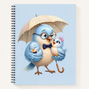 Daddy Bird Family Spiral Notebook Journal