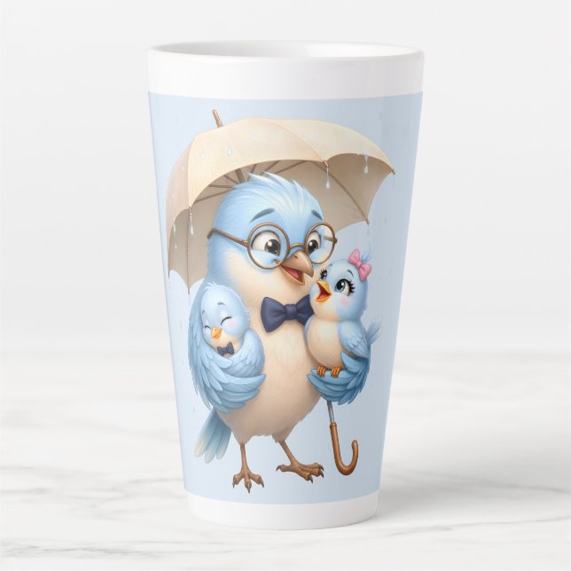 Daddy Bird Latte Cup Family Coffee Gift (Front)
