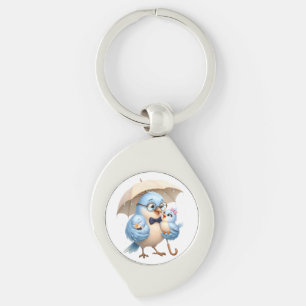 Daddy Bird Metal Keychain Family Gift