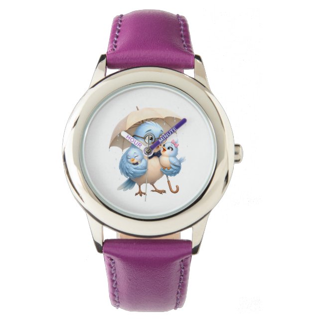 Daddy Bird Timepiece Family Artwork Watch (Front)
