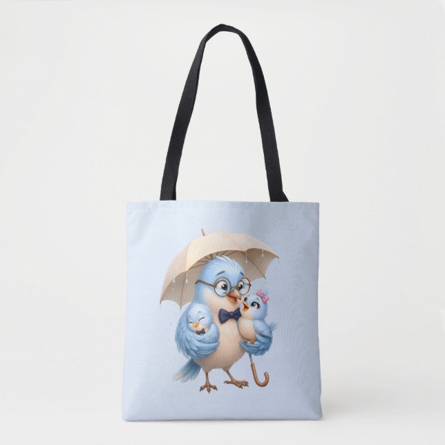 Daddy Bird Tote Bag Father's Day Gift (Front)