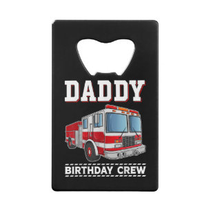Daddy Birthday Crew Fire Truck Themed Family Match