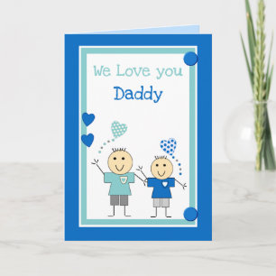 Daddy birthday from little boy greeting card