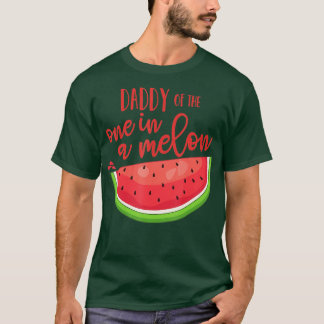 Daddy Birthday One in a Melon Watermelon heme Boy  T-Shirt