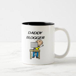 Daddy Blogger Tshirts and Gifts Two-Tone Coffee Mug