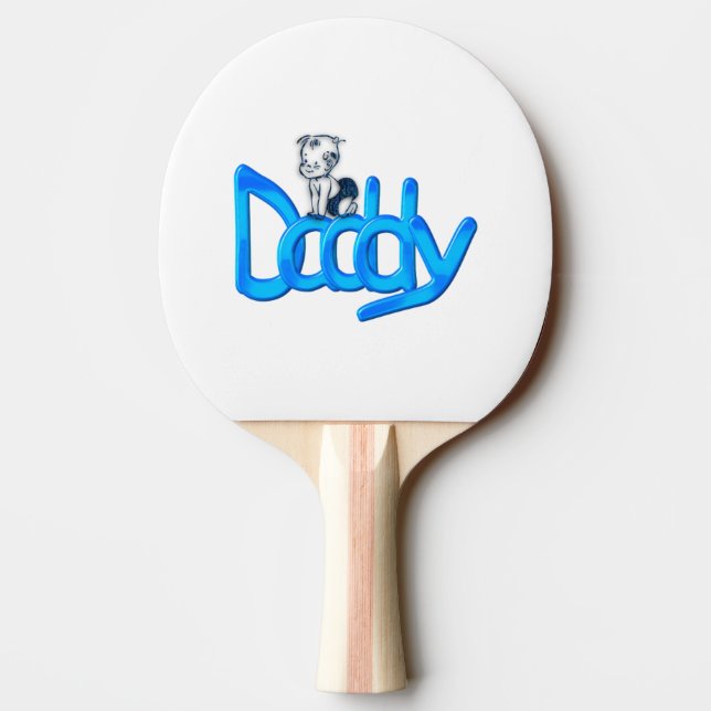 Daddy Blue Baby Ping Pong Paddle (Back)