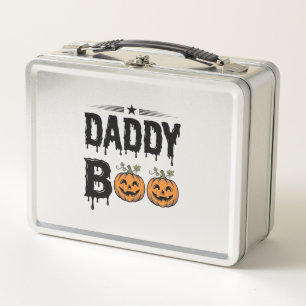 Daddy Boo Vintage Halloween Pumpkin Shirt Design_1 Metal Lunch Box